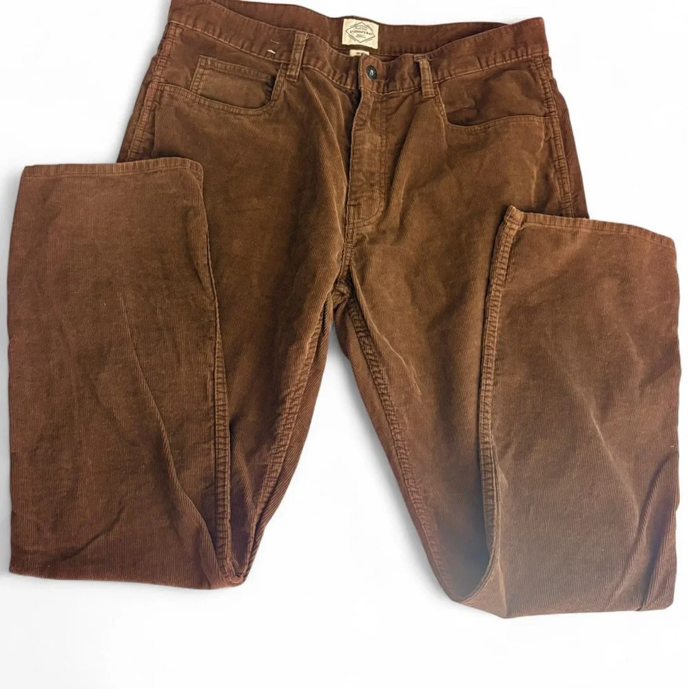 St. Johns Bay Brown Corduroy Pants - Picture 2 of 5